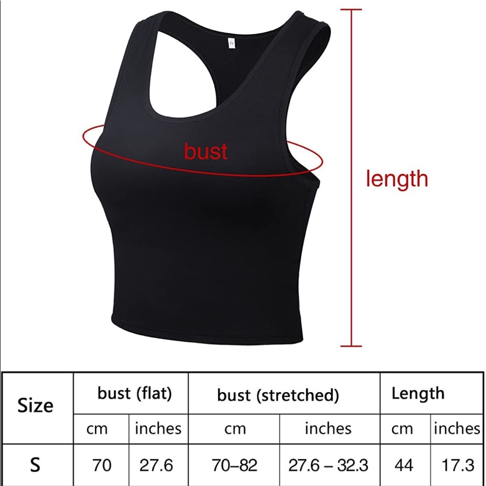Basic White Racerback Crop Top - Picture 7 of 8